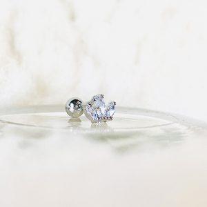 Piercing MINI COURONNE Argent - PRINCESS TO LEND