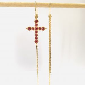 Boucles d'Oreilles SALOMEE Rubis - PRINCESS TO LEND