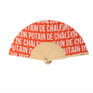 Eventail PUTAIN DE CHALEUR Rouge