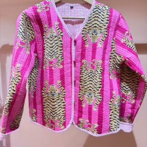 Veste indienne Tigres Rose - BY LA BOUTIK