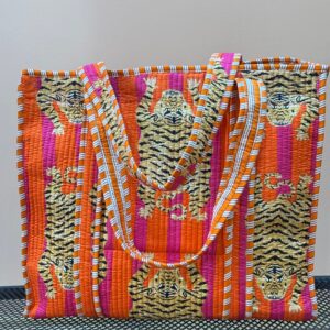 Sac Cabas indien Tigre Orange - BY LA BOUTIK